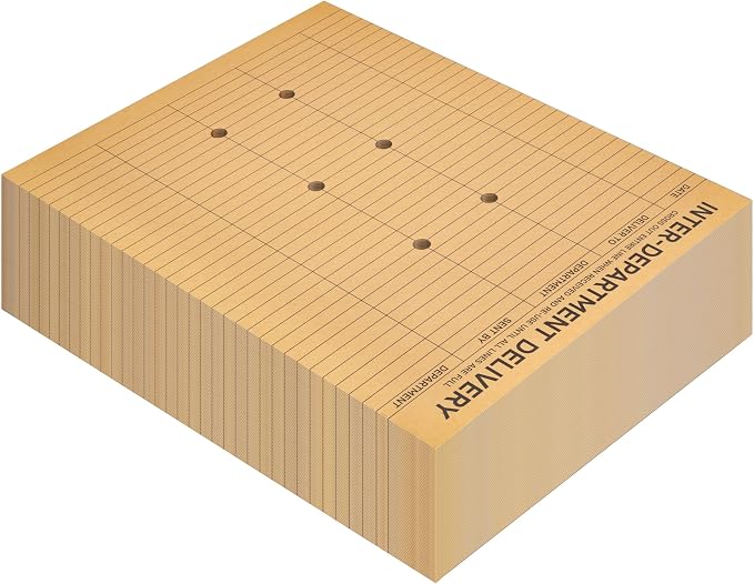 Interoffice Envelopes with String, 10" x 13" (Pack of 100) | String Tie Interdepartmental Envelopes, Sturdy 100gsm Paper