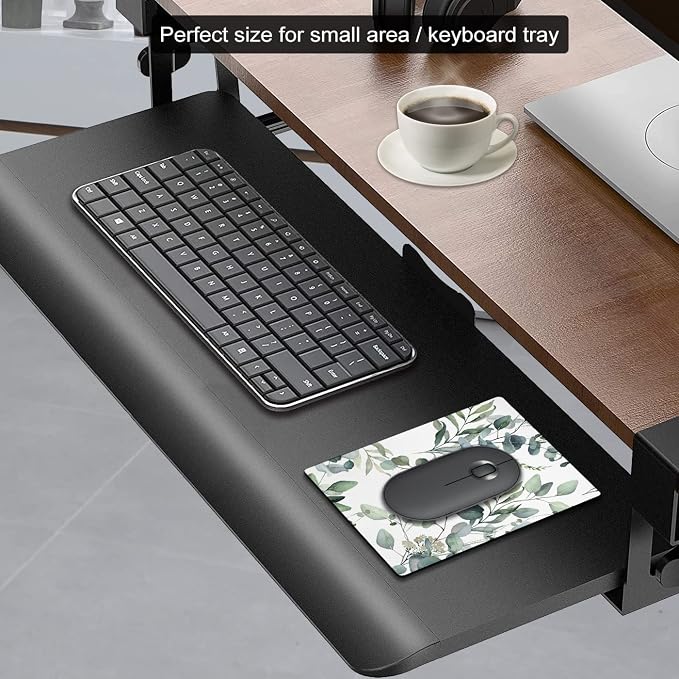 Small Mouse Pad Cute, Mini Mouse Pads for Wireless Mouse and Laptop, Travel Mousepads with Designs - Watercolor Green Leaves, Portable Mousepad with Non-Slip Rubber Base - 5.5 x 7 in