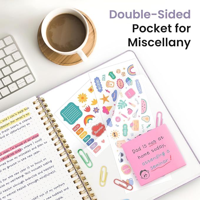 Taja Dotted Spiral Journal Notebook for Women & Men, 140 Pages, Dotted Notebook for Journaling & Note Taking, Journals for Writing, A5(5.7" x 7.9") – Purple