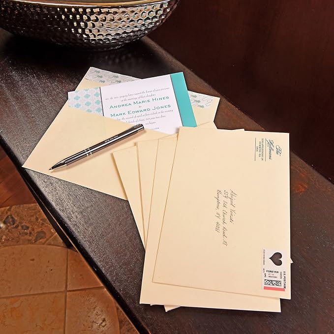 Quality Park A2 Invitation Envelopes with Self Seal Closure, 4-3/8" x 5-3/4", 24lb White, Quarter Fold Sized Envelopes Ideal for Invitations,Announcements& Greeting Cards, 100/Box (10740)(Pack of 12)