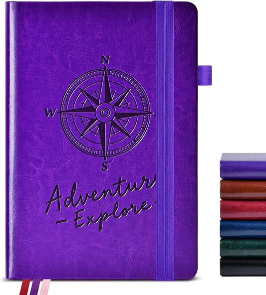 PAIBAS Blank Journal Notebook for Women Men,160 Pages,A5 Hardcover Sketchbook for Drawing, Sketch book, Unlined Notebooks for School,Work, Note Taking,Travel Journals for Writing 5.8"x8.5" (Purple)