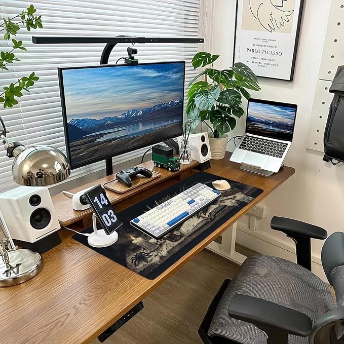 Desk Mat Mouse Pad Gaming Desk Pad XL Large Mouse Mat Office Decor Accessories (Sleeping Dragon)