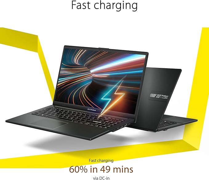 ASUS Vivobook Go 15.6” FHD Slim Laptop, AMD Ryzen 3 7320U Quad Core Processor, 8GB DDR5 RAM, 256GB SSD, Windows 11 Home, Fast Charging, Webcam Shield, Military Grade Durability, Black, E1504FA-AB34