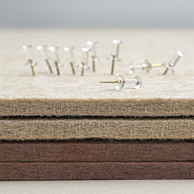 Felt Bulletin Board 36x24 inches, Decorative Pin Board for Home & Office | Cork Board Alternative for Wall with Push Pins, Display Mood Board for Photos, Notes & Reminders