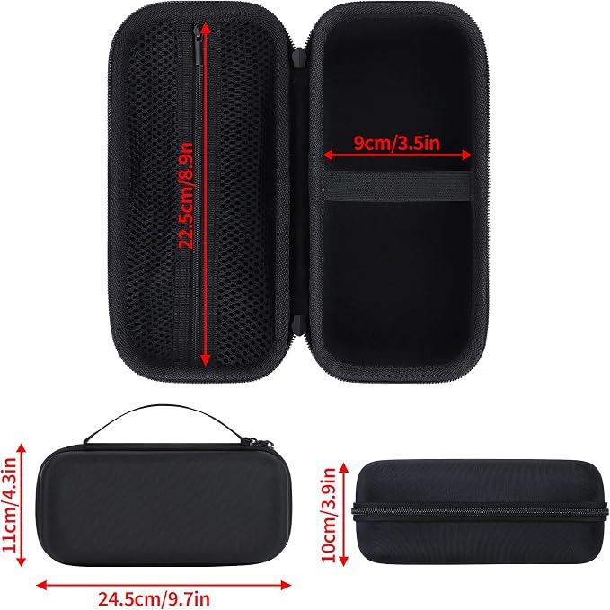 Storage Case Compatible with DYMO LetraTag 100H / 100H Plus Handheld Label Maker for Office or Home (Black)