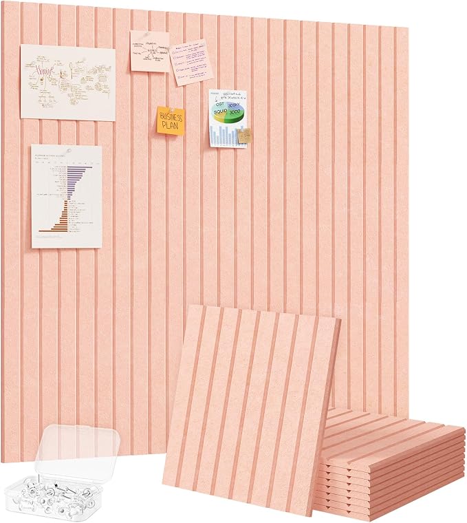 Lifewit Large Felt Bulletin Board, 9 Pack Cork Board Alternative for Walls, 36"x 24" Total Size with Self-Adhesive, Message Board Pin Board with 40 Pushpins for Office Decor, Home, Classroom, Sage