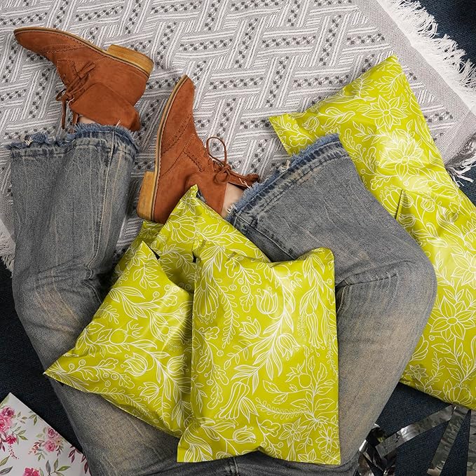 Poly Mailer 10x13 Inch 25 Pcs, Waterproof and Tear-Resistant Shipping Bags for Clothing, Strong Mailing Bags with Self-Seal, Cute Packaging Bags for Small Business - Flower