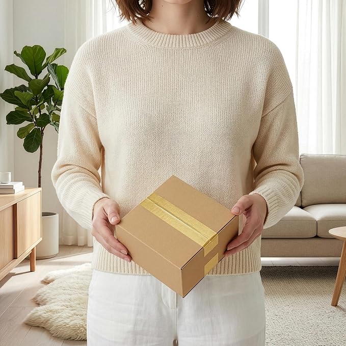 6x6x4 Shipping Box set of 40, Kraft Business Corrugated Box Mailers for Packaging