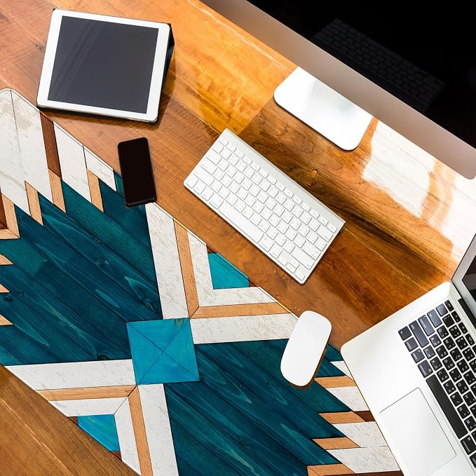 UTELKA Western Desk Mat, Western Desk Accessories for Office Dorm 31.5x11.8