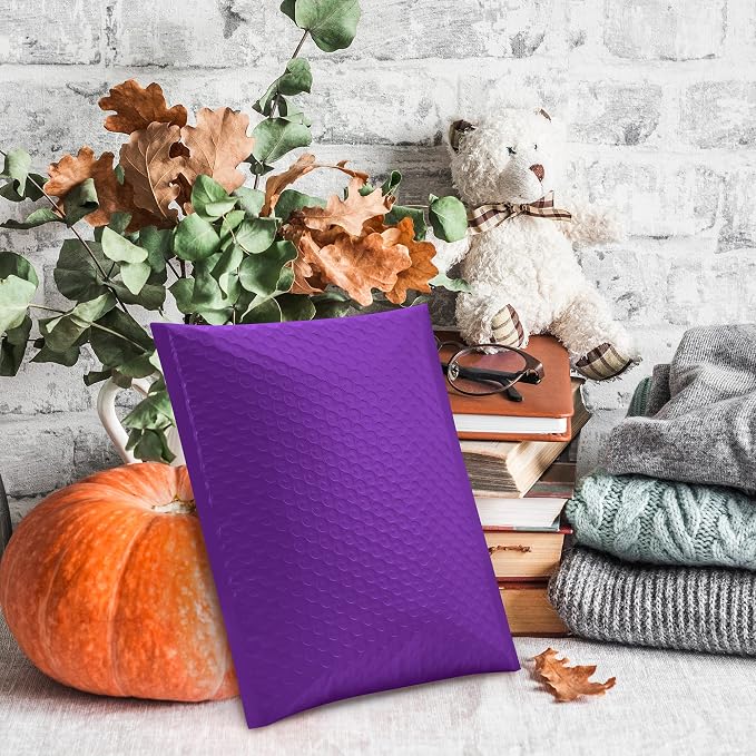 UCGOU Bubble Mailers 10.5x16" 40 Pack Usable Size 10.5x15" Purple Padded | Waterproof Self Seal Adhesive Large Padded Envelopes for Small Business Bubble Packaging Envelopes for Mailing Jewelry Makeup