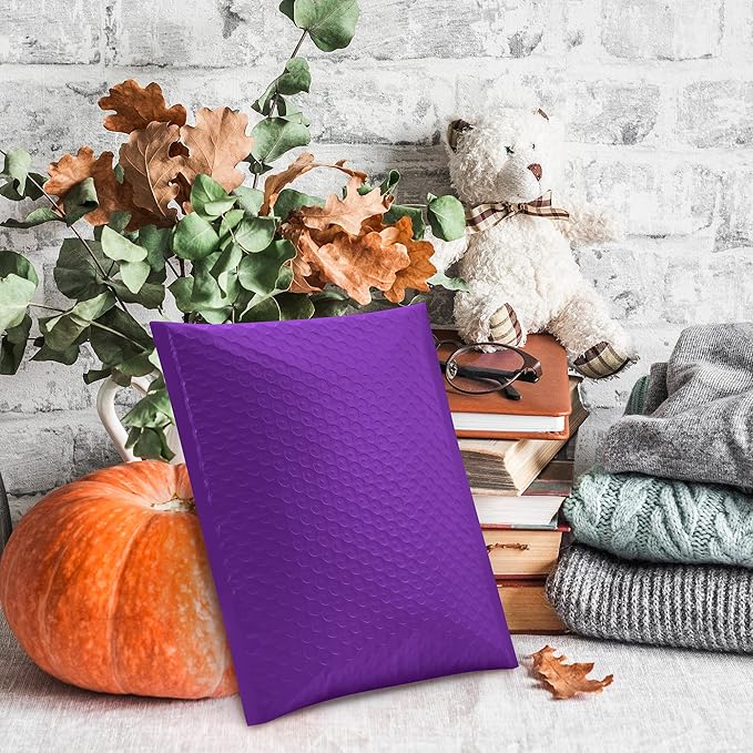 UCGOU Bubble Mailers 12x16 Inch 40 Pack Usable Size 12x15 Inch Large Padded Envelopes Purple Waterproof Packaging Bags for Shipping Self Seal Strong Adhesion Envelopes for Jewelry Makeup Supplies