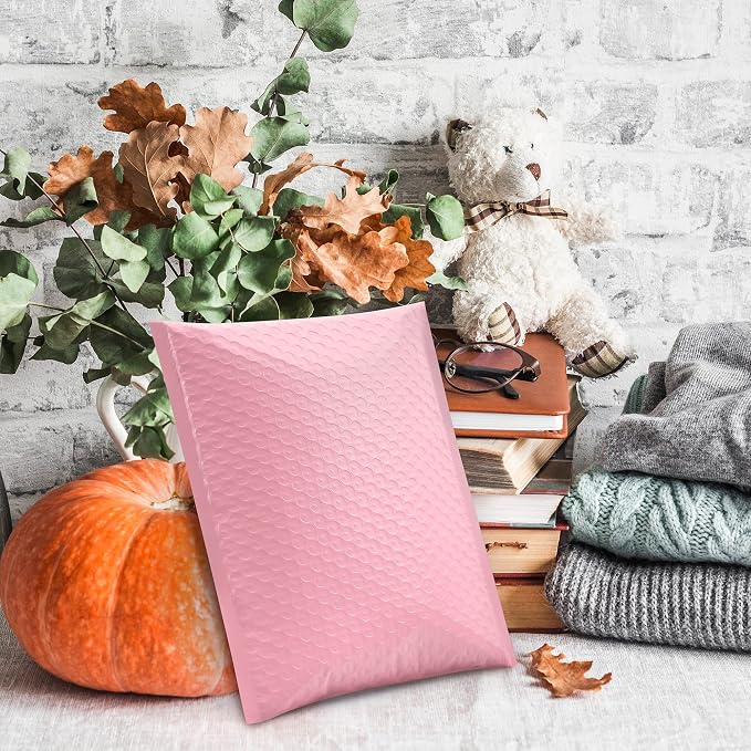 UCGOU Bubble Mailers 7.25x12 Inch Light Pink 25 Pack Poly Padded Envelopes Small Business Opaque Packaging Postal Self Seal Waterproof Boutique Bulk Mail Shipping Bags for Jewelry Makeup Supplies #1