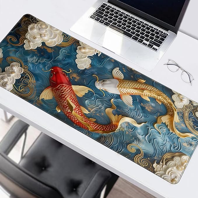 Long Gaming Mouse Pad Extended Anime Large Desk Pad with Non-Slip Base Full Keyboard Mat with Stitched Edges for Gaming and Office 31.5 x 11.8 inches (stereokoi)