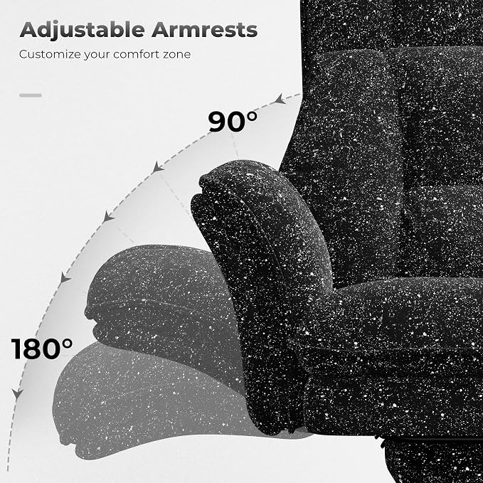 Big and Tall Office Chair, Flip Armrests for Pets & Cross Legged Sitting | Executive Ergonomic Computer Gaming Chair with Foot Rest, Wide Seat Reclining Desk Chair, Galaxy Black