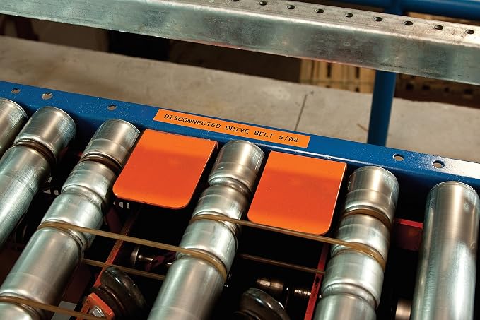 Brady Authentic (M21-500-595-OR) All-Weather Vinyl Label for Indoor/Outdoor ID, Lab and Equipment Labeling, Black on Orange- For M210, M210-LAB, M211, BMP21-PLUS and BMP21-LAB Printers, .5" W, 21' L