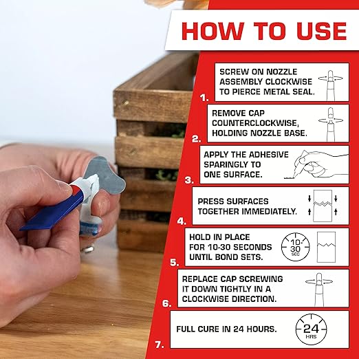 Loctite Super Glue Liquid, Clear, 0.07 fl oz Tube, 2 Pack - Superglue for Plastic, Wood, Metal, Crafts & Repair, Cyanoacrylate Adhesive Instant Glue, Quick Dry