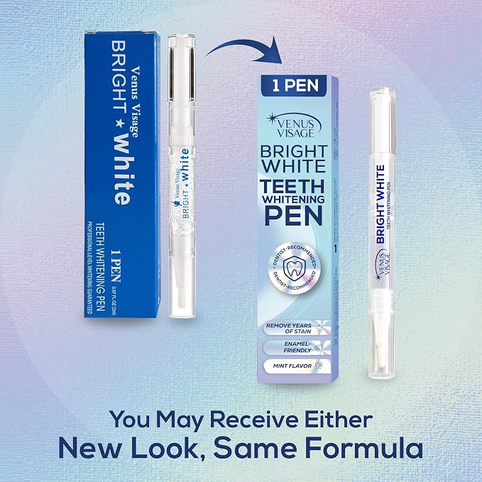 Venus Visage Teeth Whitening Pen and Tooth Polishing Kit (Pack of 4) – Professional Teeth Whitening Gel, 30+ Uses, Low Sensitivity, Enamel-Safe Mint Formula – Removes Coffee, Wine & Tobacco Stains