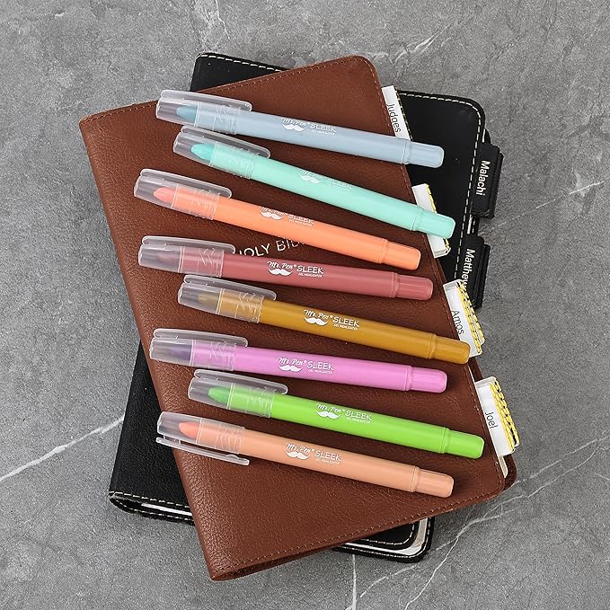 Mr. Pen- Gel Highlighters, 8 Pack, Assorted Colors, No Bleed Bible Markers