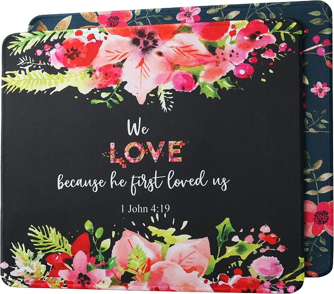Mr. Pen Cute Floral Mouse Pads, 2 pcs - Office & Bible Themed