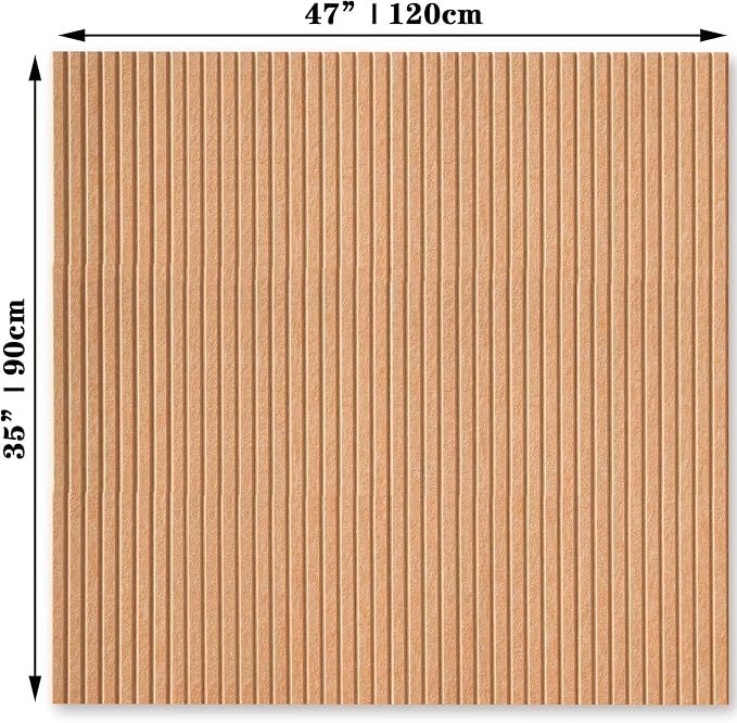 YOUDEFUL 47" x 35" Large Felt Bulletin Board, Longan Yellow | 12 Pcs Self-Adhesive Cork Board Alternative, Pin Boards for Wall Decor, Home, Office, Classroom,Dorm
