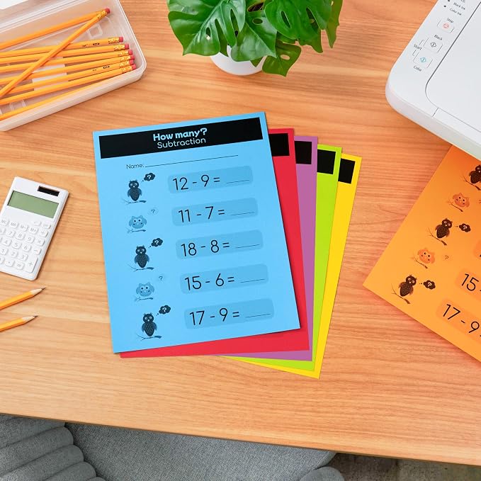 Astrobrights Colored Paper, Classic Assortment, 6-Colors, 24 lb./89 gsm, 8.5” x 11”, 270 Sheets, Acid‑Free, Lignin‑Free, Perfect for School, Office & DIY (92064)