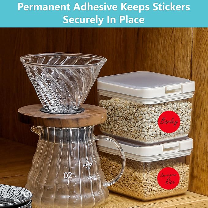 600 PCS Round Red Color Coding Circle Dots Inventory Stickers Labels with Perforation Line in Roll (2" in Diameter)