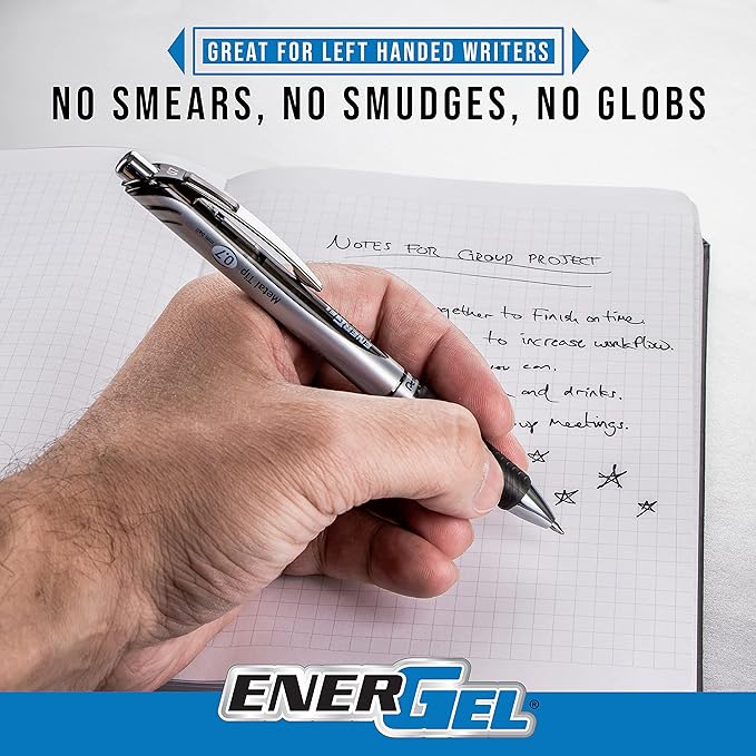 PENBLN75C - Pentel EnerGel Needle Tip Liquid Gel Ink Pens