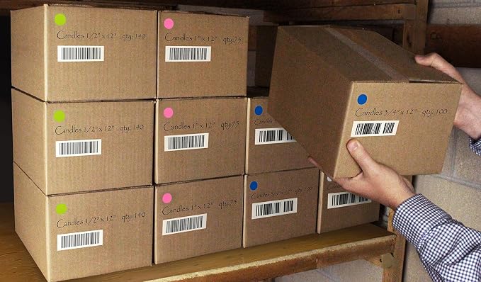 Dark Blue Dot Stickers, 3/4 Inch, 1008/Pack | Semi-Gloss Paper Circle Labels On Sheets for Offices, Classrooms, Warehouses, Food Service, and Medical Use. Made in USA