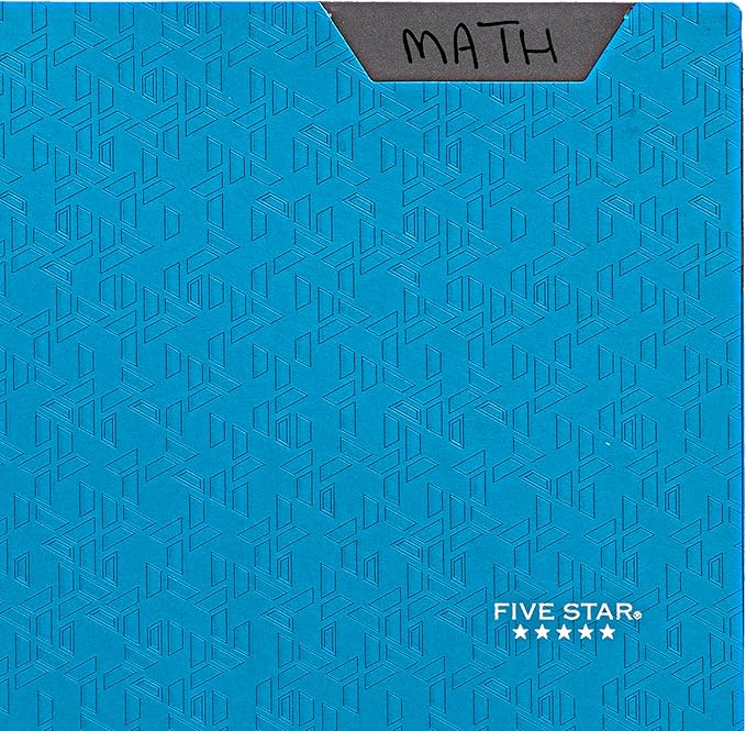 Five Star 2-Pocket Folder, Plastic Folder with Stay-Put Tabs, Fits 3-Ring Binder, Holds 8-1/2" x 11" Paper, Tidewater Blue (333420H-ECM)