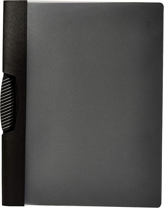 Amazon Basics Report Covers with Clip, Clear Front Presentation Folders, 9 x 10.5 inches, Grey, Pack of 10