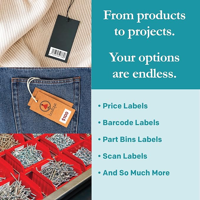 Premium Label Supply White Sticker Barcode Labels – 1" x 0.5" – Laser/Inkjet Compatible – (160 per Sheet), 500 Sheets – 80,000 Total Adhesive Labels