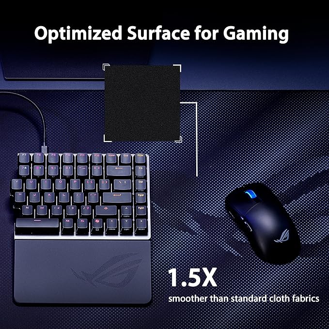 ASUS ROG Sheath II XXL Gaming Mouse Pad – 35.4” x 15.7”, Advanced Cooling Fabric, 1.5X Smoother Textile-Weave Surface, Flat-Stitched Durable Edges, Non-Slip Base - Black