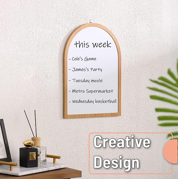 Mr. Pen Dry Erase Board, 16" x 12", Wooden Frame, Boho Design, Mini White Board for Kids & Students, Small Dry Erase Board (Pack of 2)