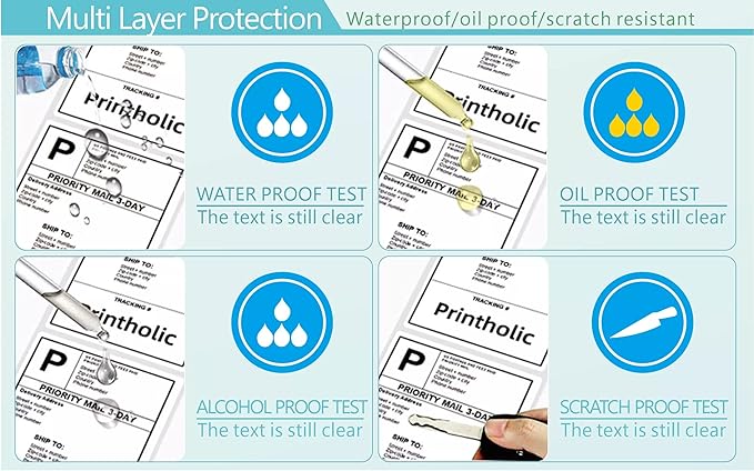 4" x 6" Direct Thermal Labels Roll, 450 Labels/Roll, White Perforated Shipping Labels Compatible with Zebra, Elton Printers(8 Rolls)