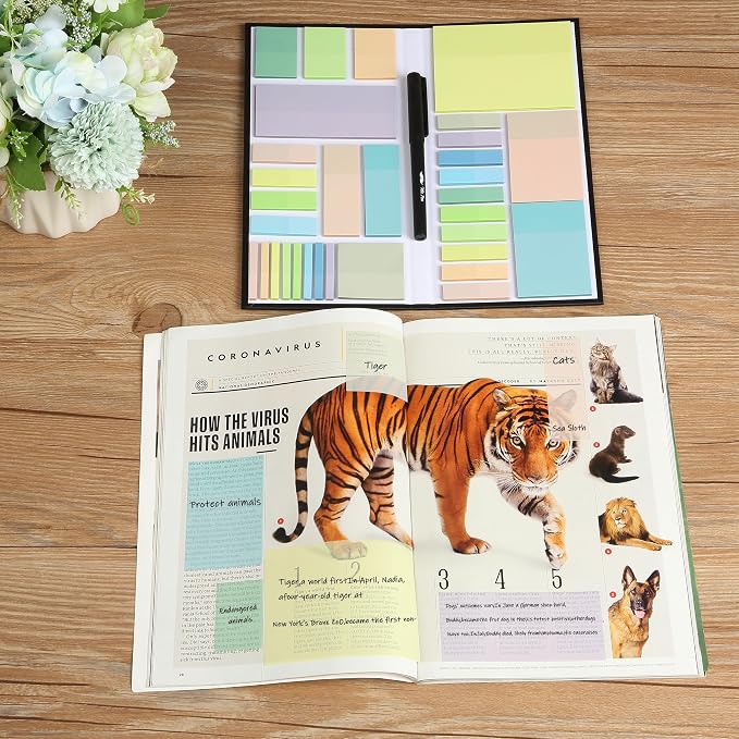 Mr. Pen- Transparent Sticky Notes Set, 1650 Sheets | Transparent Sticky Notes Tabs for Bible Study, Office, School, Planning, Journaling & Organization