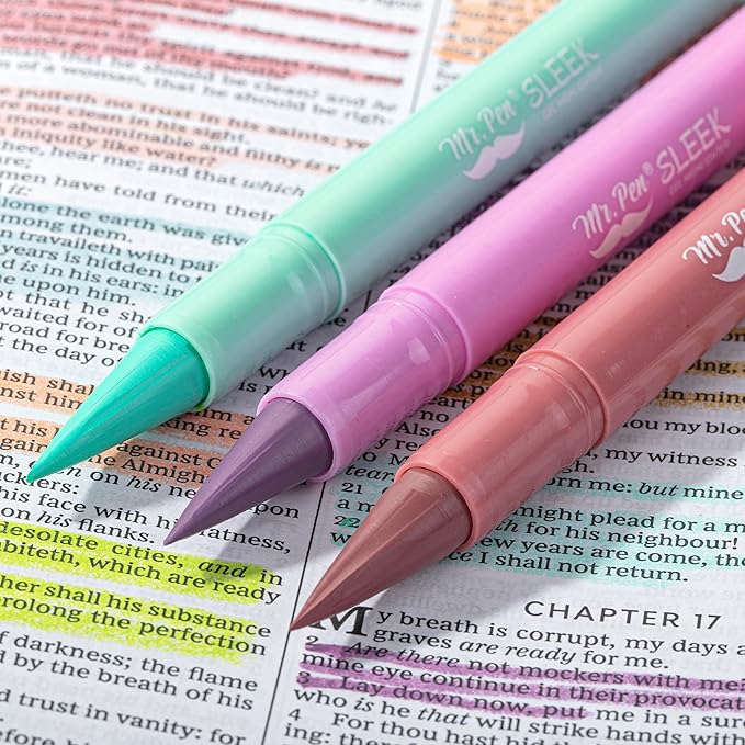 Mr. Pen- Gel Highlighters, 8 Pack, Assorted Colors, No Bleed Bible Markers