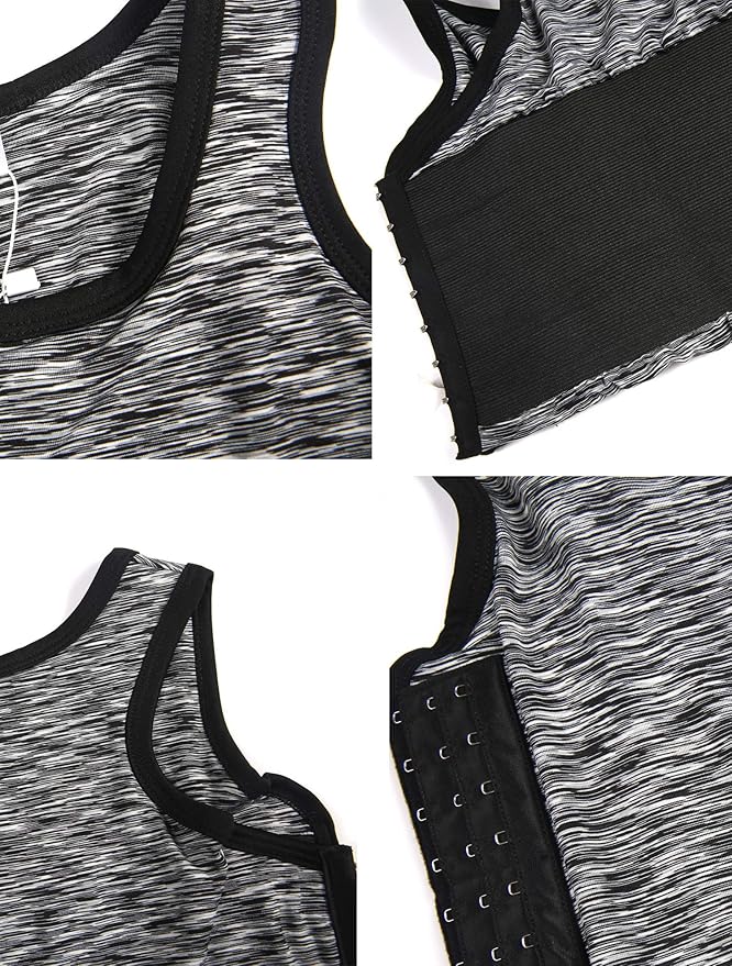 XUJI Transgender FTM Breathable Cotton Elastic Band Colors Chest Binder Tank Top (M-6XL)