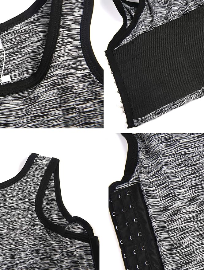 XUJI Transgender FTM Breathable Cotton Elastic Band Colors Chest Binder Tank Top (M-6XL)