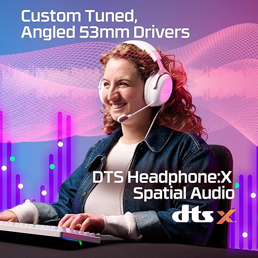 HyperX Cloud III – Wired Gaming Headset, PC, PS5, Xbox Series X|S, Angled 53mm Drivers, DTS, Memory Foam, Durable Frame, Ultra-Clear 10mm Mic, USB-C, USB-A, 3.5mm – Pink