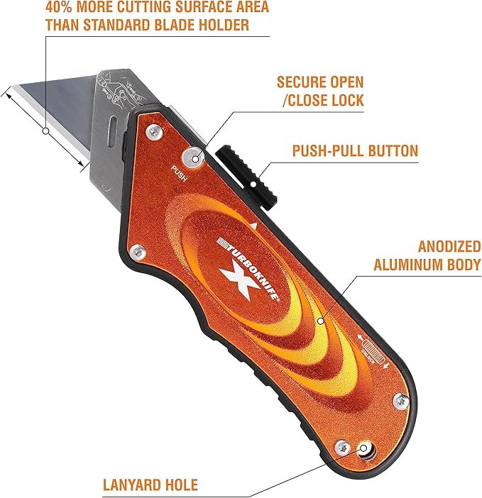 Olympia Tools Turboknife X Utility Knife 33-133, Yellow