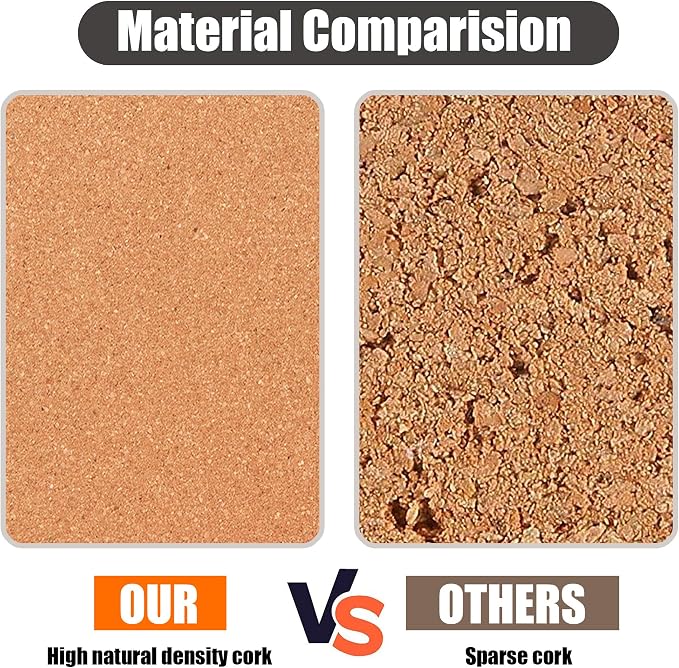 SUNGIFT Cork Board 12"x12" - 1/2 Inch Thick Self-Adhesive Tiles, 6 Pack | Square Bulletin Boards Cork Tiles with 50 Push Pins for Walls in Home, Office, Dorm, Photos, Notes