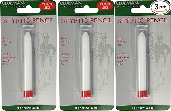 Clubman Pinaud Styptic Pencil Travel Size .33 oz (Pack of 3)