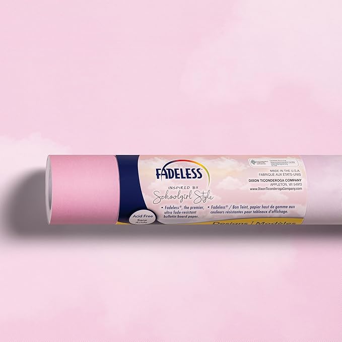 Fadeless Schoolgirl Style Bulletin Board Paper, Wildest Dreams, 47.25" x 25', 1 Roll