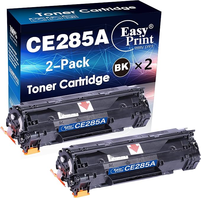 Compatible Toner Cartridge Replacement for HP CE285A 85A Toner Cartridge Use for P1102w P1102 P1109W M1217nfw M1212 M1212nf M1217 Printers, Black, 2 Pack