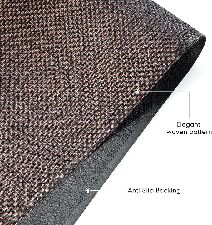 Sycoodeal Chair Mat, 48" x 55" Office Chair Mat for Hardwood and Tile Floor, Heavy Duty Floor Protector for Rolling Chairs, Non-Slip,Computer Mat for Home Office(Brown)