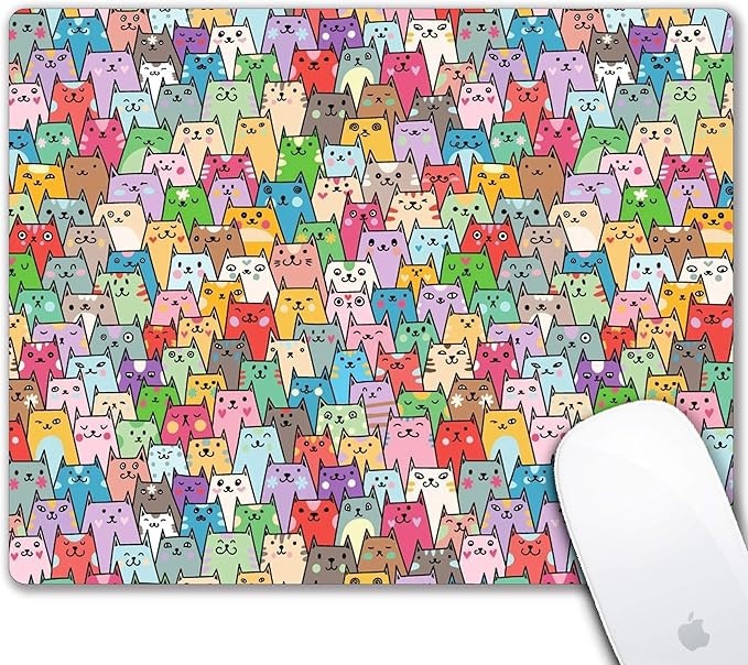 Cute Anime cat Mouse pad Small Computer Mouse mat with Personalized Design Office Non-Slip Rubber Mousepad