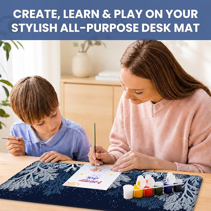 Aesthetic Desk Mat, Cute Ocean Reef Desk Pad Protector for Work & Decor, 35.4" x 15.7", Pretty Non-Slip Extended Mouse Pad for Office or Home