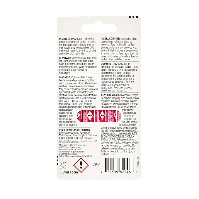 Kiss Pink Gel Nail Glue