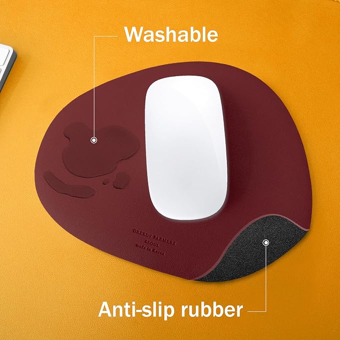 Mouse pad, Non-Slip Washable Waterproof Computer Mouse pad (Diva Burgundy)
