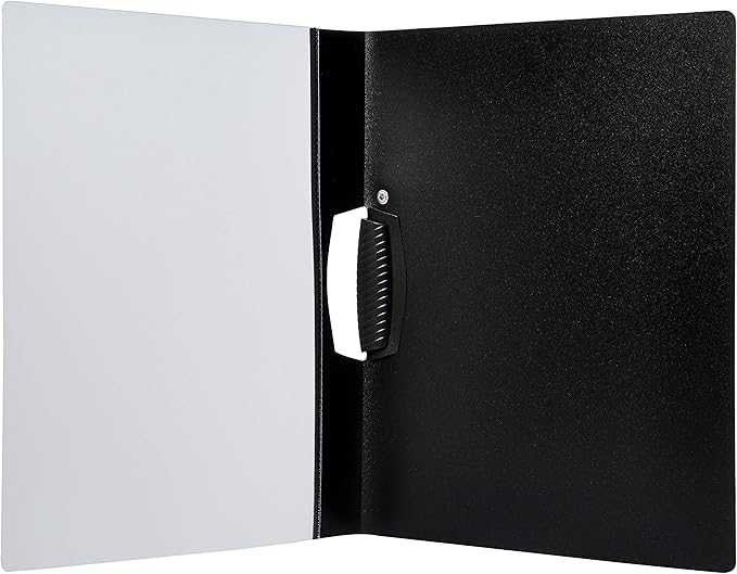 Amazon Basics Report Covers with Clip, Clear Front Presentation Folders, 9 x 10.5 inches, Pack of 100
